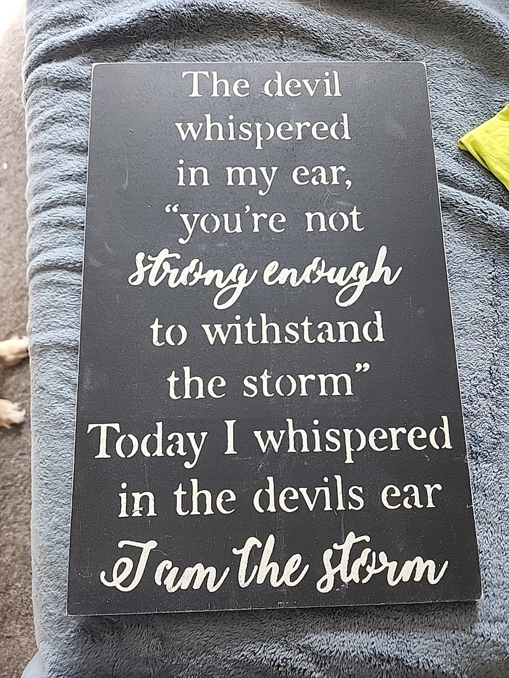 Motivational Black Wall Art Sign - I Am The Storm